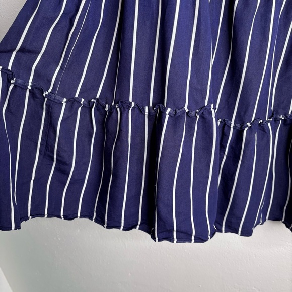 Gianni Bini Navy and White Striped Tiered Mini Dress Size XL - Picture 7 of 7